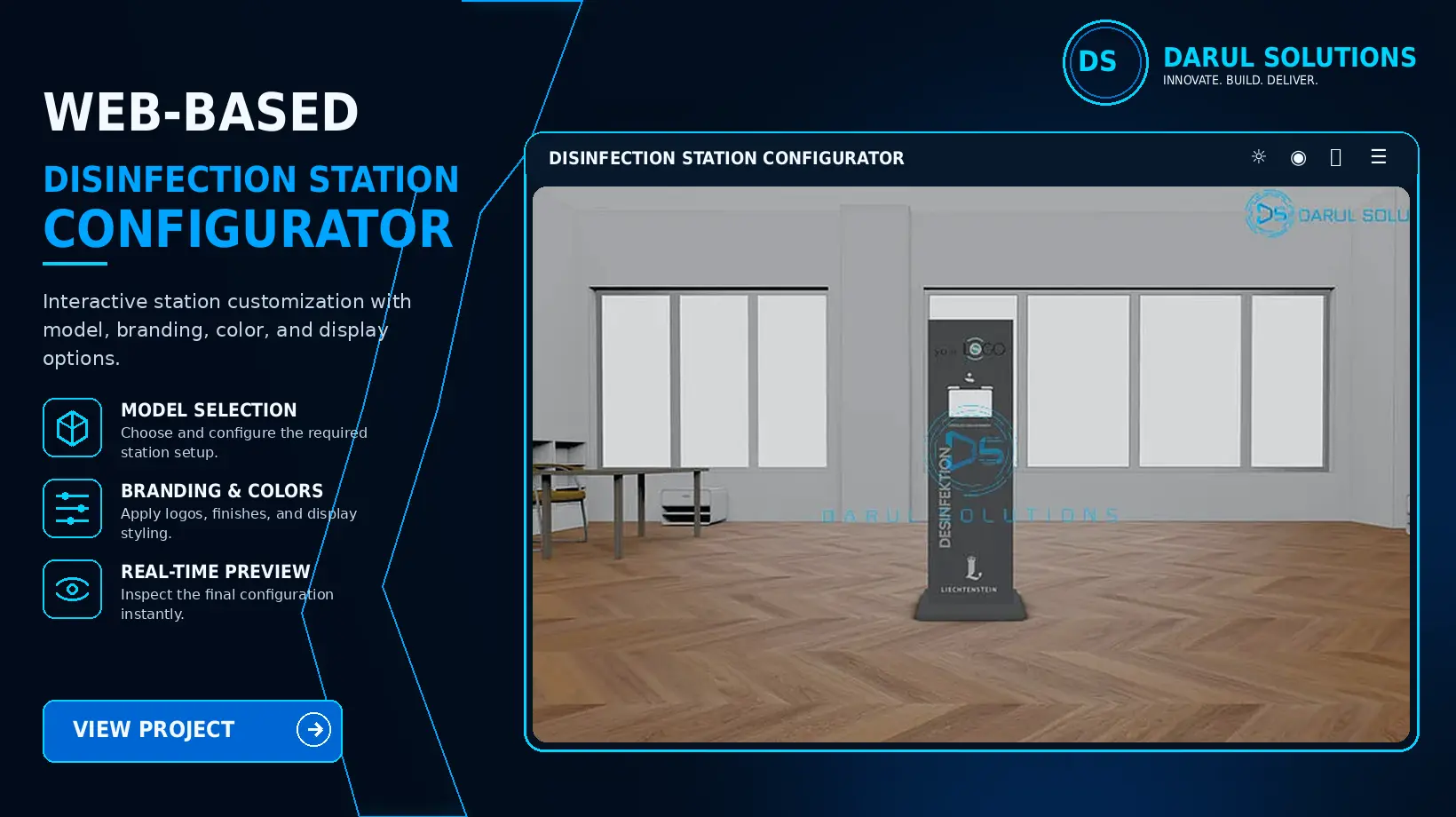 Disinfection Station Configurator - Web Product Configurators visualization screenshot 1